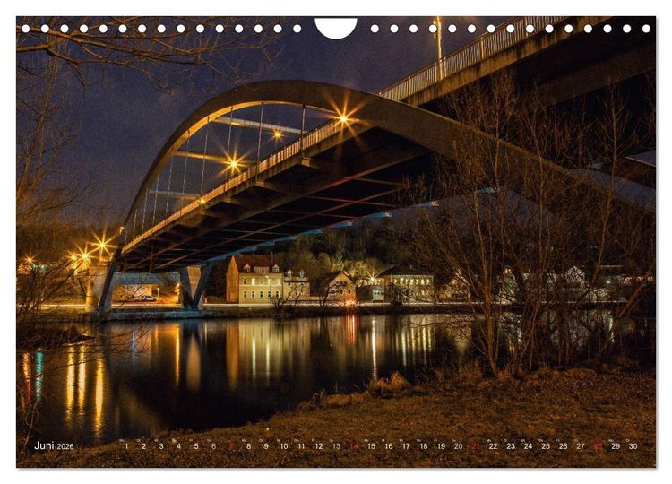 Produktbild: Unterfranken bei Nacht (Wandkalender 2026 DIN A4 quer), CALVENDO Monatskalender