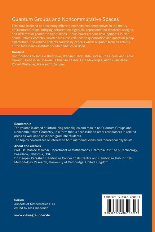 Produktbild: Quantum Groups and Noncommutative Spaces