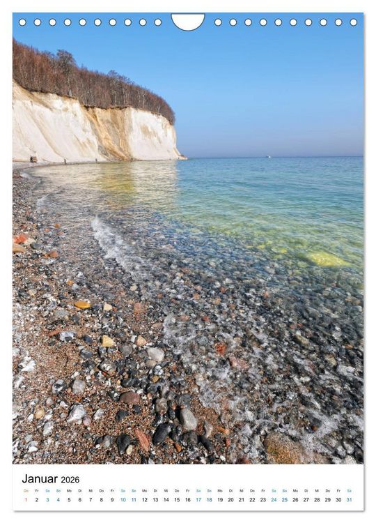 Produktbild: Insel R&uuml;gen - Kreide, Landschaft, Leuchtt&uuml;rme (Wandkalender 2026 DIN A4 hoch), CALVENDO Monatskalender
