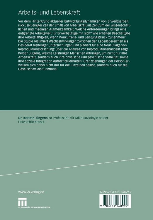 Produktbild: Arbeits- und Lebenskraft