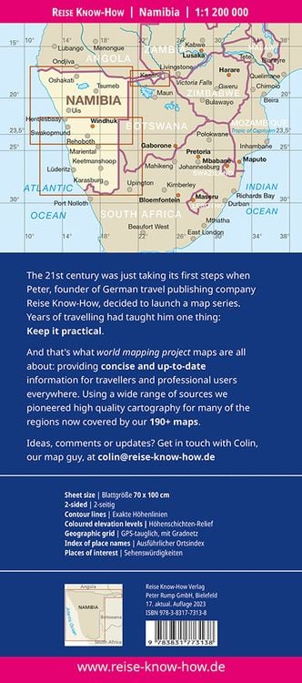 Produktbild: Reise Know-How Landkarte Namibia (1:1.200.000)