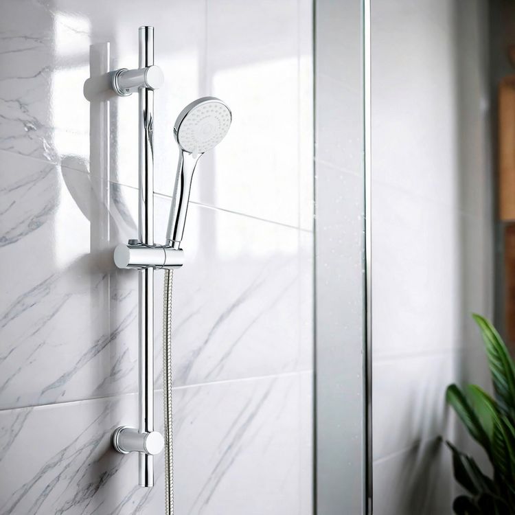 Produktbild: Brauseset Mod. Uno, chrom, Edelstahl, 70 cm L&auml;nge, f&uuml;r Durchlauferhitzer geeignet