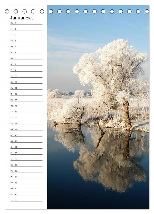 Produktbild: Land Brandenburg im Wechsel der Jahreszeiten (Tischkalender 2026 DIN A5 hoch), CALVENDO Monatskalender