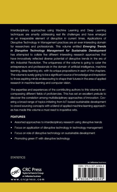 Produktbild: Emerging Trends in Disruptive Technology Management for Sustainable Development