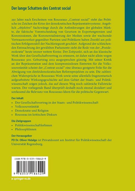 Produktbild: Der lange Schatten des Contrat social