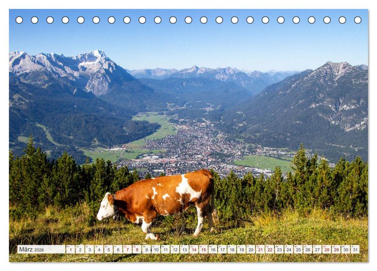 Produktbild: Urlaub in der Zugspitz Region (Tischkalender 2026 DIN A5 quer), CALVENDO Monatskalender