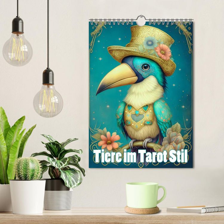 Produktbild: Tiere im Tarot Stil (Wandkalender 2026 DIN A4 hoch), CALVENDO Monatskalender