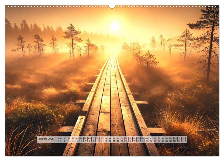 Produktbild: Trouver sa voie - Des paysages qui font r&ecirc;ver (Calendrier mural 2026 DIN A2 vertical) calendrier de bureau