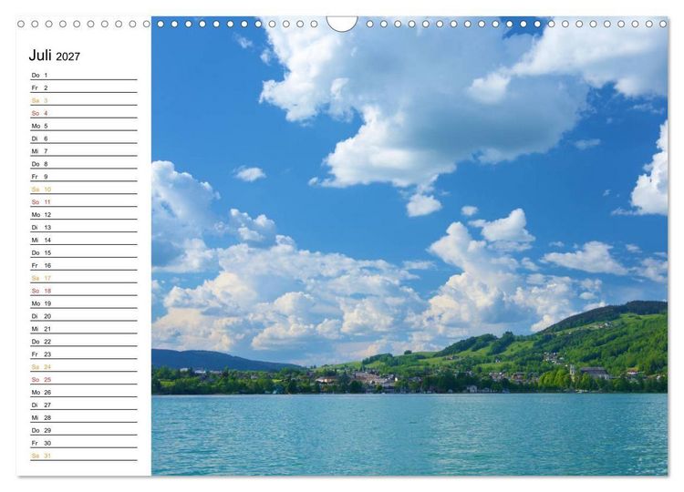 Produktbild: Traumhafter Mondsee (Wandkalender 2027 DIN A3 quer), CALVENDO Monatskalender