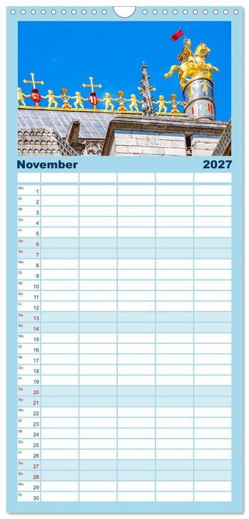 Produktbild: Familienplaner 2027 - Rouen - ein traumhaftes Reiseziel mit 5 Spalten (Wandkalender, 21 x 45 cm) CALVENDO