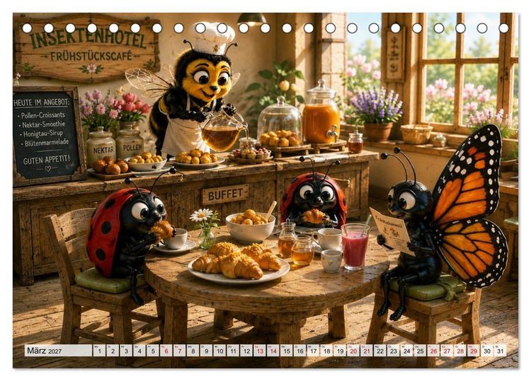 Produktbild: Das Hotel der kleinen Fl&uuml;gel (Tischkalender 2027 DIN A5 quer), CALVENDO Monatskalender