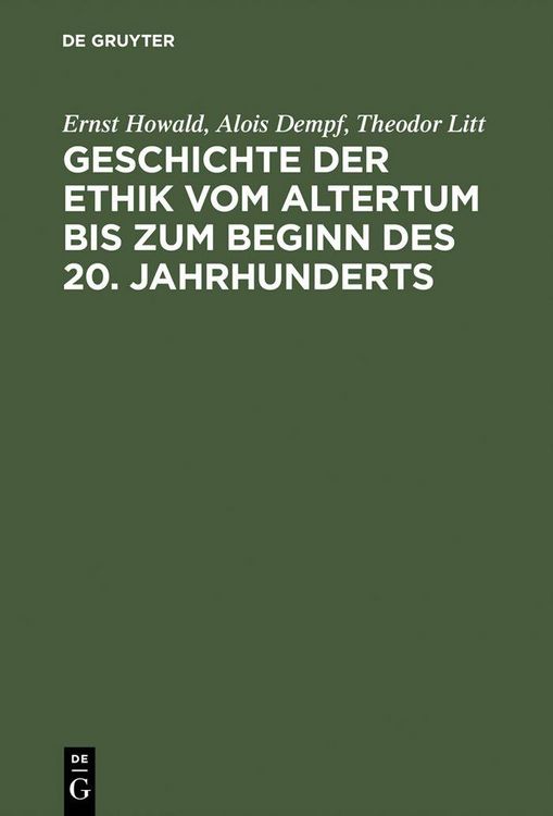 Produktbild: Geschichte der Ethik vom Altertum bis zum Beginn des 20. Jahrhunderts