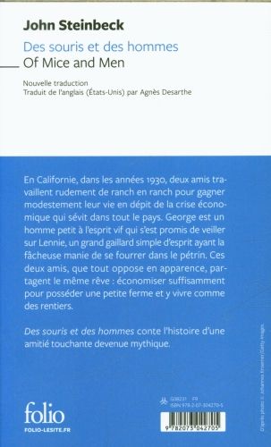 Produktbild: Des souris et des hommes. Of mice and men