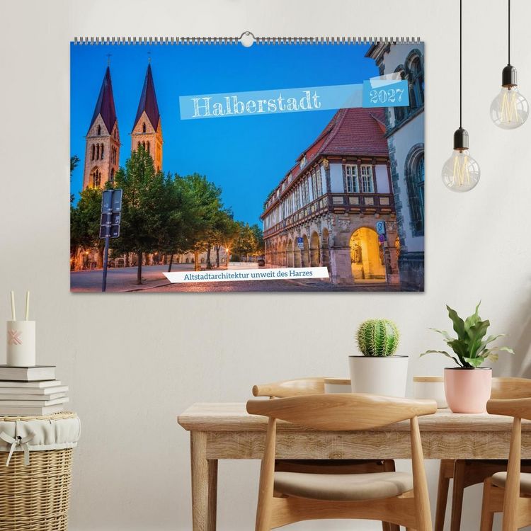 Produktbild: Halberstadt Altstadtarchitektur unweit des Harzes (Wandkalender 2027 DIN A2 quer), CALVENDO Monatskalender