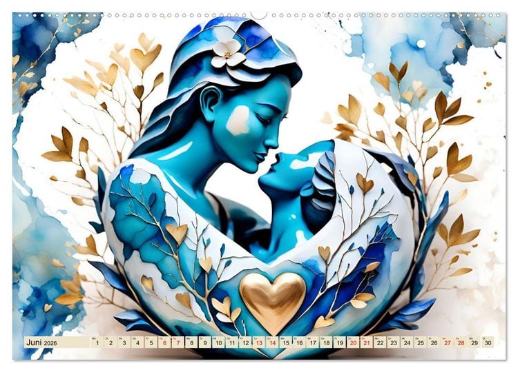 Produktbild: Herzensliebe und Trauer (hochwertiger Premium Wandkalender 2026 DIN A2 quer), Kunstdruck in Hochglanz