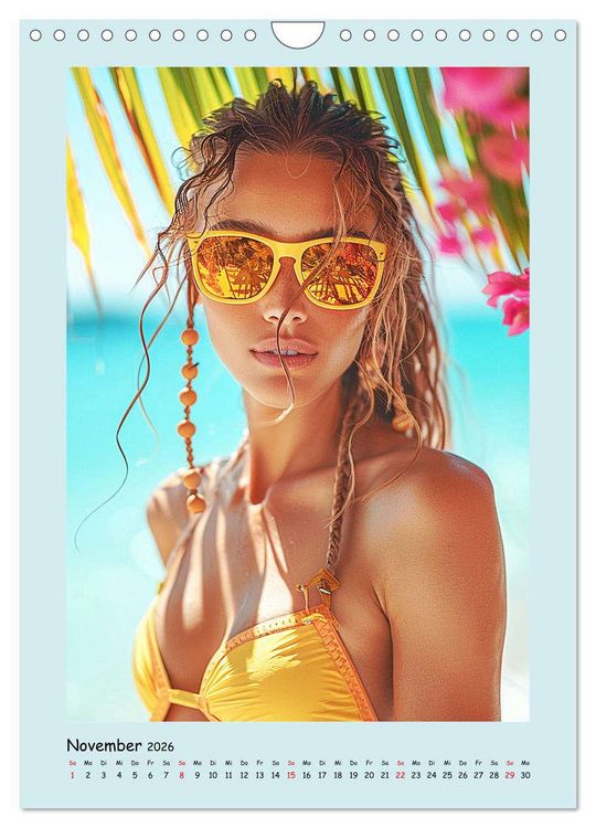 Produktbild: Sommer-Traum. Sch&ouml;ne M&auml;dchen am Meer (Wandkalender 2026 DIN A4 hoch), CALVENDO Monatskalender