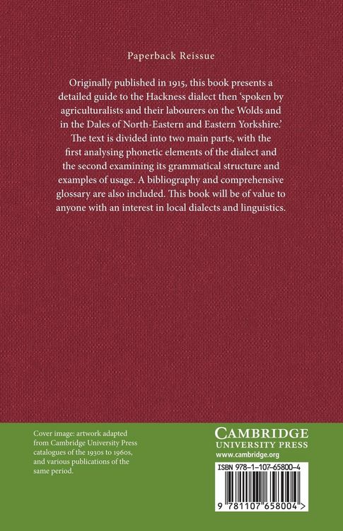 Produktbild: The Dialect of Hackness (North-East Yorkshire)
