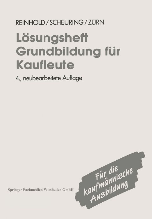 Produktbild: L&ouml;sungsheft Grundbildung f&uuml;r Kaufleute