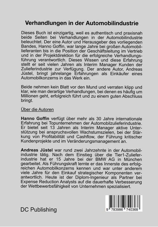 Produktbild: Verhandlungen in der Automobilindustrie
