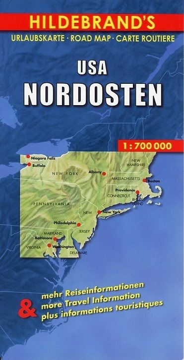 Produktbild: USA Nordosten 1 : 700 000. Hildebrand's Urlaubskarte