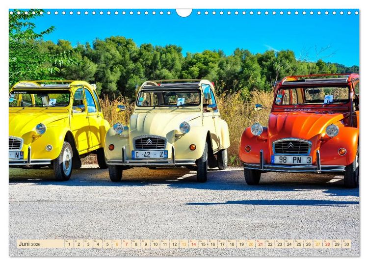 Produktbild: Citro&euml;n 2CV - die Ente (Wandkalender 2026 DIN A3 quer), CALVENDO Monatskalender