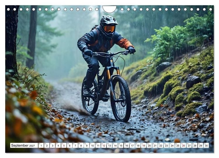 Produktbild: Elemental Ride. Mountainbike-Action durch Schnee, Matsch, Sonne und Laub (Wandkalender 2027 DIN A4 quer), CALVENDO Monatskalender