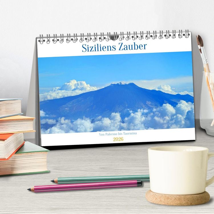 Produktbild: Siziliens Zauber &ndash; Von Palermo bis Taormina (Tischkalender 2026 DIN A5 quer), CALVENDO Monatskalender