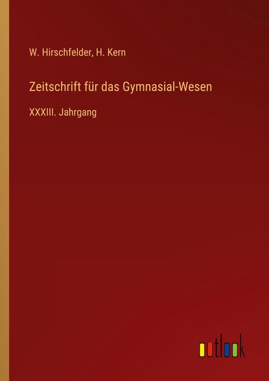 Produktbild: Zeitschrift f&uuml;r das Gymnasial-Wesen