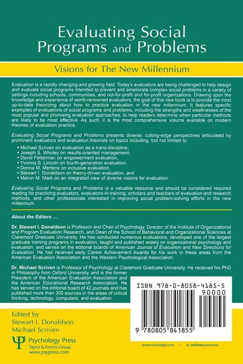 Produktbild: Evaluating Social Programs and Problems