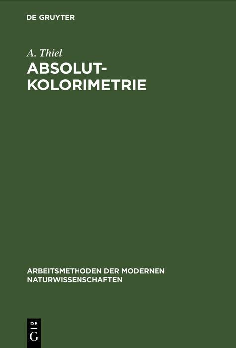 Produktbild: Absolutkolorimetrie