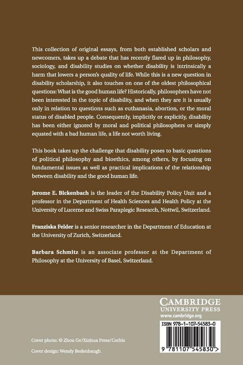 Produktbild: Disability and the Good Human Life