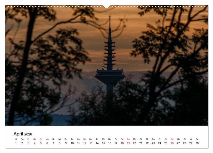 Produktbild: Frankfurt am Main bei Tag und Nacht (hochwertiger Premium Wandkalender 2026 DIN A2 quer), Kunstdruck in Hochglanz