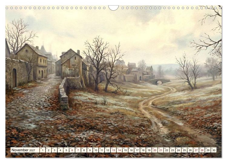 Produktbild: Welten der Literatur - Zw&ouml;lf Zust&auml;nde des Imagin&auml;ren (Wandkalender 2027 DIN A3 quer), CALVENDO Monatskalender