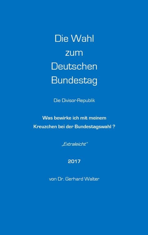 Produktbild: Die Wahl zum Deutschen Bundestag