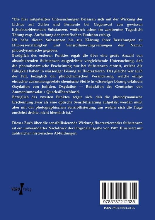 Produktbild: Die sensibilisierende Wirkung fluoreszierender Substanzen