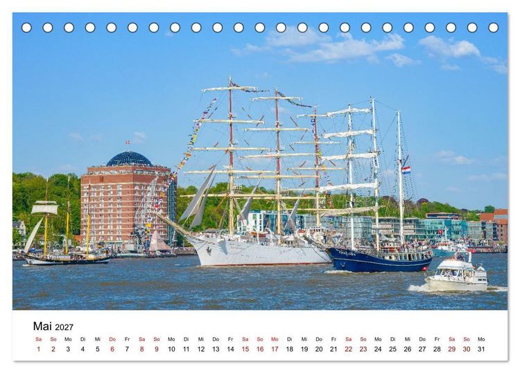 Produktbild: Hamburg Events (Tischkalender 2027 DIN A5 quer), CALVENDO Monatskalender