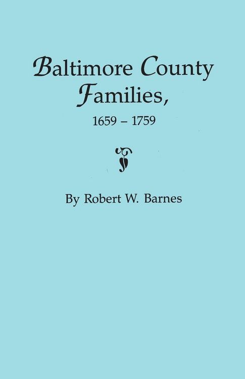 Produktbild: Baltimore County Families, 1659-1759