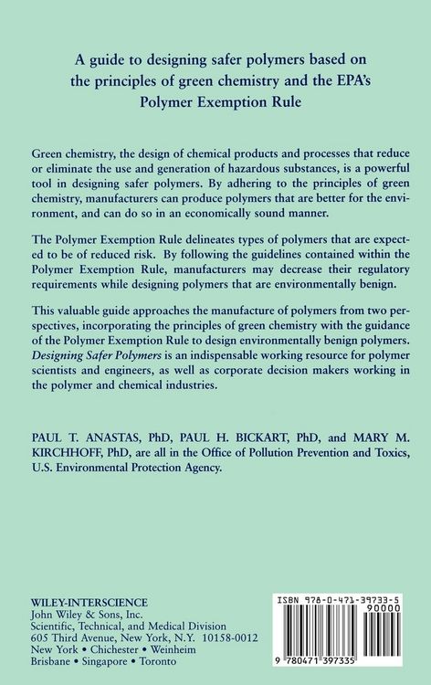 Produktbild: Designing Safer Polymers