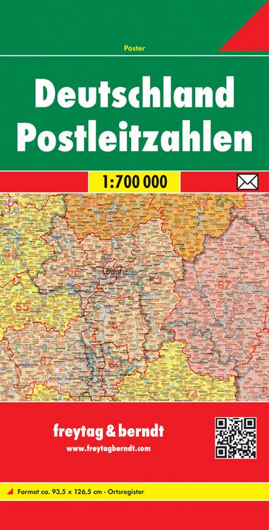 Produktbild: Deutschland 1 : 700 000. Postleitzahlenkarte