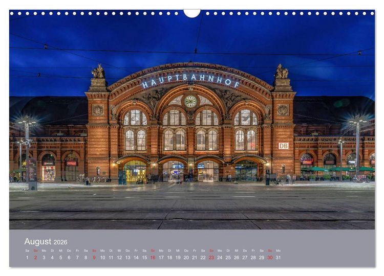 Produktbild: Nachts in Bremen (Wandkalender 2026 DIN A3 quer), CALVENDO Monatskalender