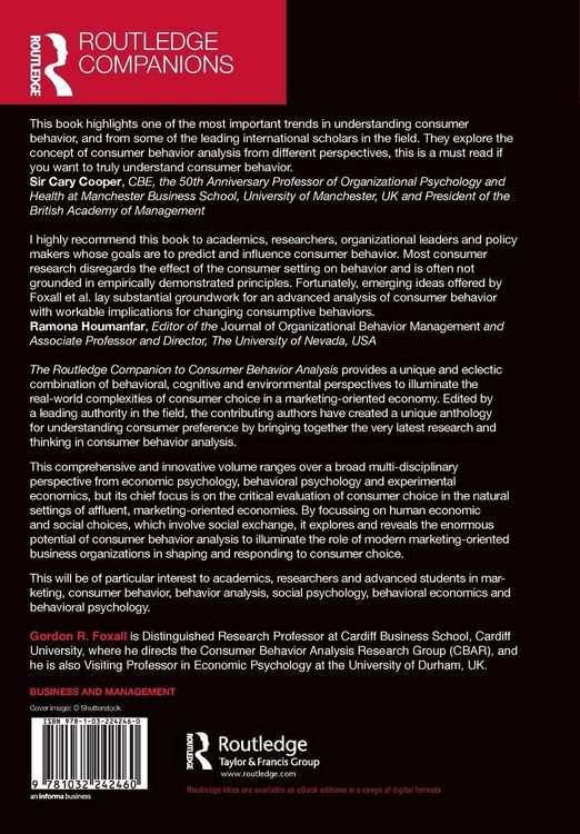 Produktbild: The Routledge Companion to Consumer Behavior Analysis
