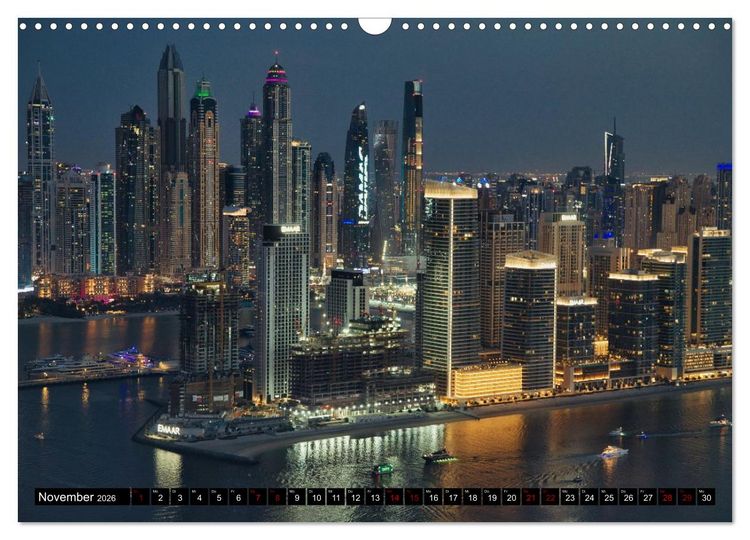 Produktbild: Dubai Panoramen (Wandkalender 2026 DIN A3 quer), CALVENDO Monatskalender