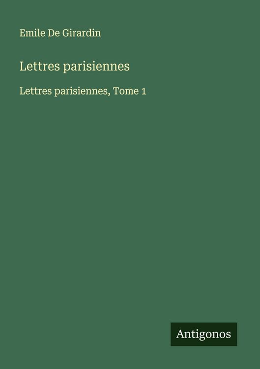 Produktbild: Lettres parisiennes