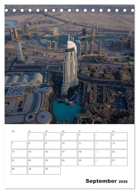Produktbild: Vertical Dubai 2026 (Tischkalender 2026 DIN A5 hoch), CALVENDO Monatskalender