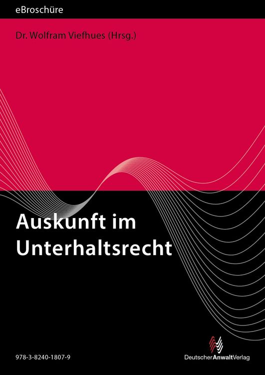 Produktbild: Auskunft im Unterhaltsrecht - eBrosch&uuml;re (PDF)