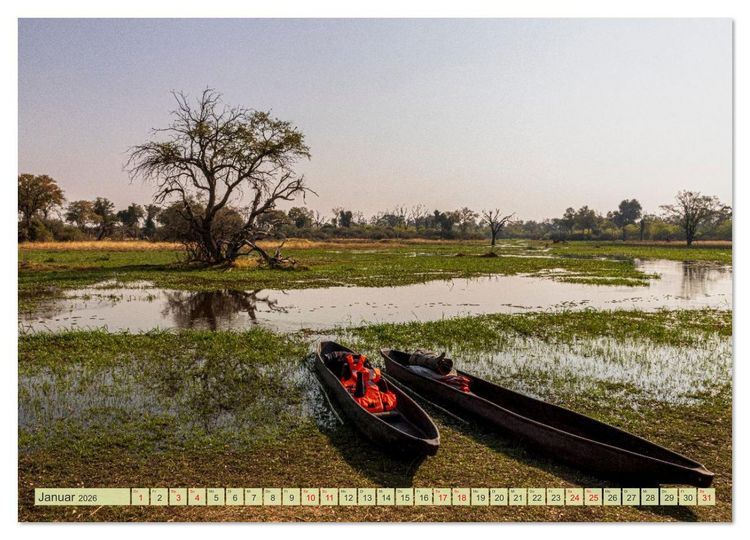 Produktbild: Das Okavango-Delta - Naturwunder im Herzen Afrikas (hochwertiger Premium Wandkalender 2026 DIN A2 quer), Kunstdruck in Hochglanz