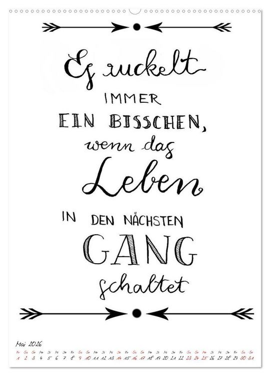 Produktbild: Spruch-Reich-handgeschriebene Spr&uuml;che von frech bis weise (Wandkalender 2026 DIN A2 hoch), CALVENDO Monatskalender