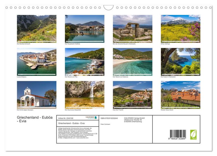 Produktbild: Griechenland - Eub&ouml;a - Evia (Wandkalender 2026 DIN A3 quer), CALVENDO Monatskalender