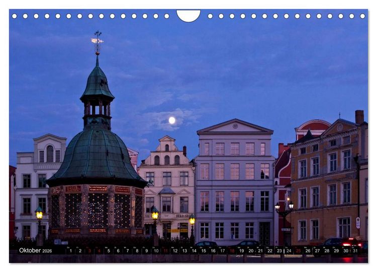 Produktbild: Deutsche Hansest&auml;dte - L&uuml;beck Wismar Rostock Stralsund (Wandkalender 2026 DIN A4 quer), CALVENDO Monatskalender