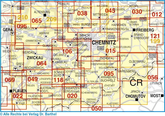 Produktbild: Ausflugskarte Chemnitz, Erzgebirge und Umgebung